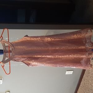 Pink lace dress